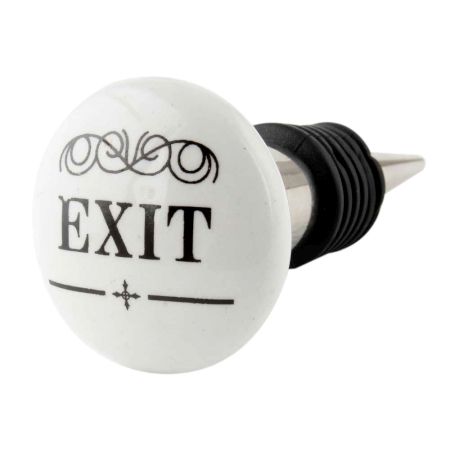 Exit Flat Ceramic Wine Bottle Stopper